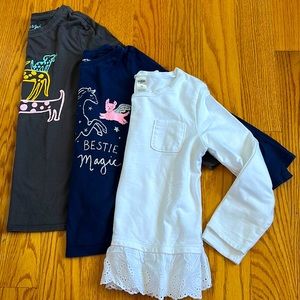 Girls size 10 long shirt set of 3 (Cat n Jacks,Carter’s and OshKosh)